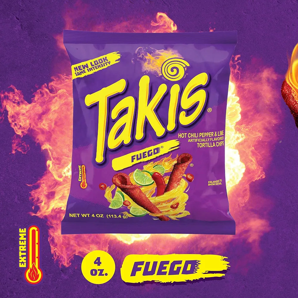 Takis Hot Chilli Pepper & Lime Tortilla Chips 113.4g