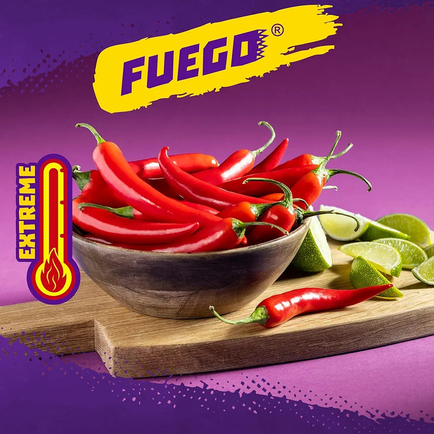 Takis Fuego Hot Chili Pepper And Lime Tortilla Mini Chips 35g